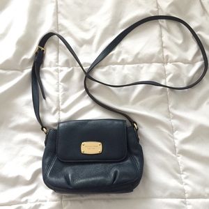 Navy blue leather Michael Kors purse